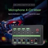 Kép 8/15 - K4 4 csatornás audiokeverő, alacsony zajszintű mono sztereó vonalkeverő vezetékes mikrofonokhoz, elektronikus zongorákhoz, számítógépekhez, gitárokhoz és elektronikus dobokhoz