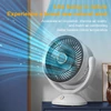 Kép 14/20 - Légkeringető asztali ventilátor éjszakai fénnyel, függő ventilátor 4 állítható szélsebességgel