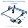 Kép 13/20 - SCULPFUN S9 5W lézergravírozó 400x400 mm-es méhsejt munkaasztallal, forgóhengerrel és levegősegéd fúvókakészlettel