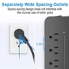 Kép 4/8 - EL-08 dugaszoló elosztó túlfeszültségvédő 8 kimenettel és 4 USB porttal, 1700J, 2000W/10A, ETL listás, tűzálló, túlterhelés elleni védelem, otthoni irodai garázshoz - Fehér