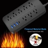 Kép 7/8 - EL-08 dugaszoló elosztó túlfeszültségvédő 8 kimenettel és 4 USB porttal, 1700J, 2000W/10A, ETL listás, tűzálló, túlterhelés elleni védelem, otthoni irodai garázshoz - Fehér
