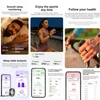 Kép 4/12 - V2 többfunkciós intelligens gyűrű, fejlett alvás- és pulzusfigyelő, IP68 vízálló - Arany, L méret