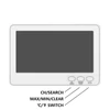 Kép 3/11 - Beltéri kültéri hőmérő nedvességmérő 433 MHz vezeték nélküli időjárásjelző állomás LCD háttérvilágítással - Fehér