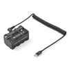 Kép 3/6 - Kétoldalas NP-F550/570/770/970 dummy akkumulátoros tápadapter 5-12V Type-C kimenetű, rugalmas rugós kábellel – C típusról DC-re