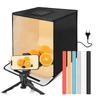 Kép 1/8 - 60x60x60cm-es összecsukható LED világító sátor, asztali fotóstúdió világítódoboz, Softbox