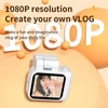 Kép 5/13 - 1080P mini digitális fényképezőgép, digitális videokamera 1,44 hüvelykes képernyővel - Fekete