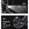 Kép 12/20 - RANDRIDE Y90BL elektromos kerékpár 27,5 hüvelykes gumiabronccsal, 500 W-os motor - Fekete