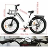 Kép 9/19 - SAMEBIKE RS-A01 elektromos kerékpár, 26*3,0 hüvelykes, zsíros gumiabroncs, 500 W, 90-100 km-es hatótáv - Fehér