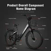 Kép 7/18 - SAMEBIKE RS-A01 elektromos kerékpár, 26*3,0 hüvelykes, zsíros gumiabroncs, 500 W, 90-100 km-es hatótáv - Fekete