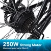 Kép 2/10 - KAISDA K26M 26x1,95 hüvelykes gumi, 250 W-os motor elektromos városi kerékpár - Fekete
