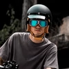 Kép 8/8 - Motoros félsisak, nyitott arcú motoros sisak - Fényes fekete, M méret