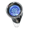 Kép 1/6 - 12V-os motorkerékpáros műszer LCD kijelzővel (7 szín) 0-199Km/h - Ezüst