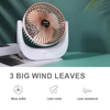 Kép 12/14 - Hordozható mini asztali elektromos hűtőventilátor, 3 fokozatban állítható - Fehér és fekete