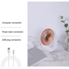 Kép 13/14 - Hordozható mini asztali elektromos hűtőventilátor, 3 fokozatban állítható - Fehér és fekete