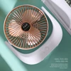 Kép 13/14 - Hordozható mini asztali elektromos hűtőventilátor, 3 fokozatban állítható - Fehér és arany