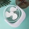 Kép 14/14 - Hordozható mini asztali elektromos hűtőventilátor, 3 fokozatban állítható - Fehér és arany