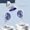 Kép 14/17 - Hordozható elektromos, többfunkciós rögzíthető ventilátor – szabályozható éjszakai lámpával