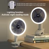 Kép 16/17 - Hordozható elektromos, többfunkciós rögzíthető ventilátor – szabályozható éjszakai lámpával