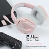 Kép 5/10 - NUBWO G06-BT vezeték nélküli, fülön keresztül használható fejhallgató játékhoz PS5 PS4 PC laptophoz zajszűrővel - Pink