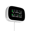 Kép 2/13 - Tuya WiFi 10 az 1-ben levegőminőség-érzékelő, háztartási hordozható AQI PM2.5 PM1.0 PM10 CO2 TVOC HCHO teszter - Fekete