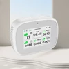 Kép 10/19 - Tuya WiFi 10 az 1-ben levegőminőség-érzékelő, háztartási hordozható AQI PM2.5 PM1.0 PM10 CO2 TVOC HCHO teszter - Fehér