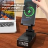 Kép 3/12 - Asztali 15 W gyors, vezeték nélküli töltés, mobiltelefon tartó - Fekete