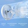 Kép 8/10 - Hordozható összecsukható asztal / falra szerelhető ventilátor, automatikus oszcilláció, újratölthető akkumulátor