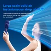 Kép 5/20 - Kézi hordozható mini ventilátor, elektromos jéghűtő ventilátor - Kék