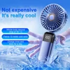 Kép 8/20 - Kézi hordozható mini ventilátor, elektromos jéghűtő ventilátor - Kék