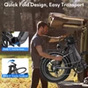 Kép 8/20 - Fafrees FF20 Polar összecsukható elektromos kerékpár, 20*4,0 hüvelykes kövér gumiabroncs, 500 W-os motor - Piros