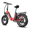 Kép 19/20 - Fafrees FF20 Polar összecsukható elektromos kerékpár, 20*4,0 hüvelykes kövér gumiabroncs, 500 W-os motor - Piros