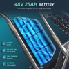 Kép 4/20 - FAFREES F20 ULTRA elektromos kerékpár, 20*5 hüvelykes zsírgumi, 750 W-os kefe nélküli agymotor - Fekete és piros