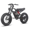 Kép 14/20 - FAFREES F20 ULTRA elektromos kerékpár, 20*5 hüvelykes zsírgumi, 750 W-os kefe nélküli agymotor - Fekete és piros