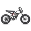 Kép 1/20 - FAFREES F20 ULTRA elektromos kerékpár, 20*5 hüvelykes zsírgumi, 750 W-os kefe nélküli agymotor - Fekete és piros