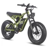 Kép 15/20 - FAFREES F20 ULTRA elektromos kerékpár, 20*5 hüvelykes zsírgumi, 750 W-os kefe nélküli agymotor - Fekete és zöld
