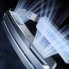 Kép 17/17 - Hordozható derékventilátor, jégkompressziós USB újratölthető hűtőventilátor - Szürke