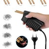 Kép 1/8 - Műanyag hegesztőkészlet 200 db forró tűzőkapcsokkal, mini kézi hegesztőgéppel - Fekete