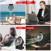 Kép 8/11 - Kemping LED ventilátor könnyű 4000 mAh újratölthető akkumulátorral - 2 db akkumulátorral