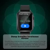 Kép 5/8 - 1,96 hüvelykes okosóra, teljes érintőképernyő, állapotfigyelő - Szilikon szíj, bézs