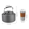 Kép 11/18 - Kemping vízforraló nyílt tűzhöz, 2 literes tábori vízforraló + 4*360 ml-es rozsdamentes acél pohár