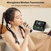 Kép 10/12 - Q4 Karaoke gép - Kettős mini vezeték nélküli mikrofon és hangszóró KTV készlet - Fekete