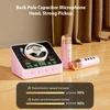 Kép 9/12 - Q4 Karaoke gép - Kettős mini vezeték nélküli mikrofon és hangszóró KTV készlet - Pink