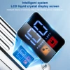 Kép 15/17 - Három az 1-ben elektromos férfi hajvágó, szakállvágó készlet LCD kijelzővel, 9 vezetőfésű - Arany
