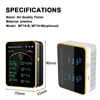 Kép 5/8 - Tuya WiFi15in1 levegőminőség-érzékelő, háztartási hordozható AQI PM0.3 PM1.0 PM2.5 PM10 CO CO2 TVOC HCHO teszter - Fekete