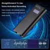 Kép 4/13 - Digitális hangrögzítő, kisméretű hangrögzítő hátsó klippel, zajcsökkentéssel - Fekete, 32GB