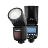 Kép 1/18 - Godox V1N professzionális fényképezőgép vaku Speedlite vaku, kerek fejű, vezeték nélküli 2.4G Fresnel zoom