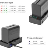 Kép 2/13 - NP-F akkumulátortöltő, akkumulátor-adapter lemez DC12V DC8V USB-C-vel, 30 W-os PD kimeneti hidegpapucs adapter