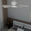 Kép 4/5 - Csendes, levehető ventilátorlapátos ventilátorlámpa távirányítóval - Fehér