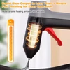 Kép 10/18 - 3,7 V-os melegen olvadó ragasztógép készlet 30 másodperces gyors előmelegítésű mini ragasztógép - 20 db ragasztópálcával