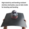 Kép 9/10 - 430x430 mm-es PEI építőlemez 3D nyomtatóágy kétoldali porbevonatú PEI + sima szénszálas felületű rugós acél rugalmas platform mágneses alap nélkül